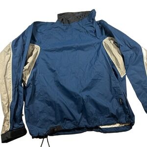 NRS Jacket Mens Large Blue Endurance Soft Shell Lightweight Rain Windbreaker